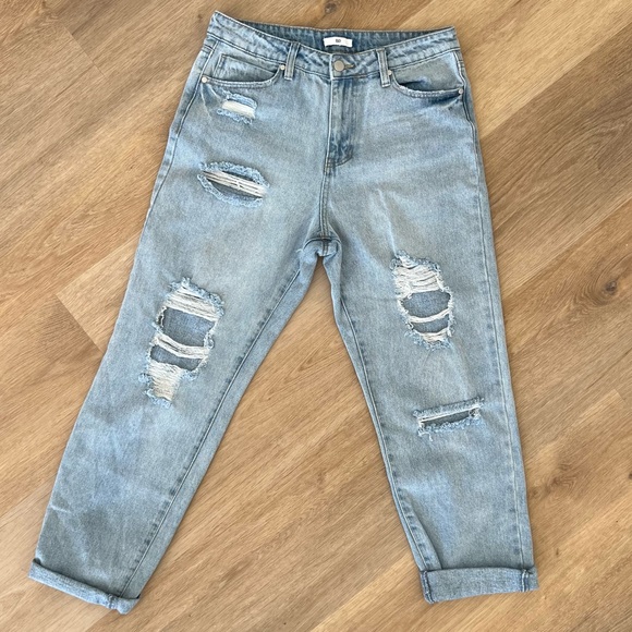 BP. Ripped Straight Leg Ankle Jeans - Picture 2 of 6